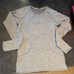 Lululemon Gray Long Sleeve Athletic Top